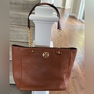 Tory Burch pebbled leather tote bag
